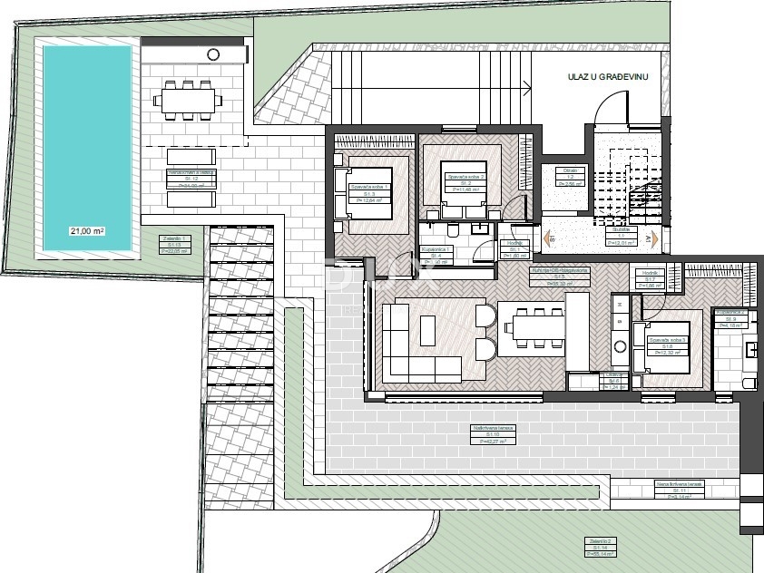 OPATIJA, IČIĆI - luksuzno stanovanje z bazenom 100m od morja in resorta Mariott, garaža