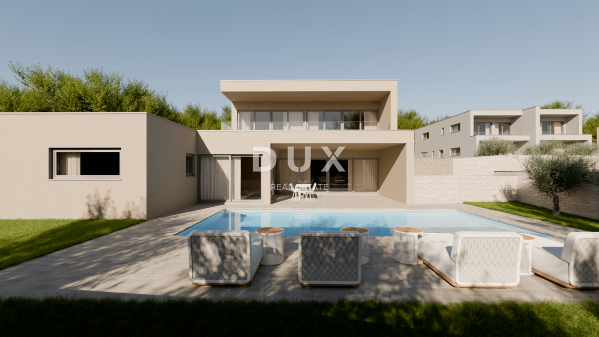 OTOK KRK, BRZAC - Moderno zasnovana hiša dvojček z bazenom 40m2