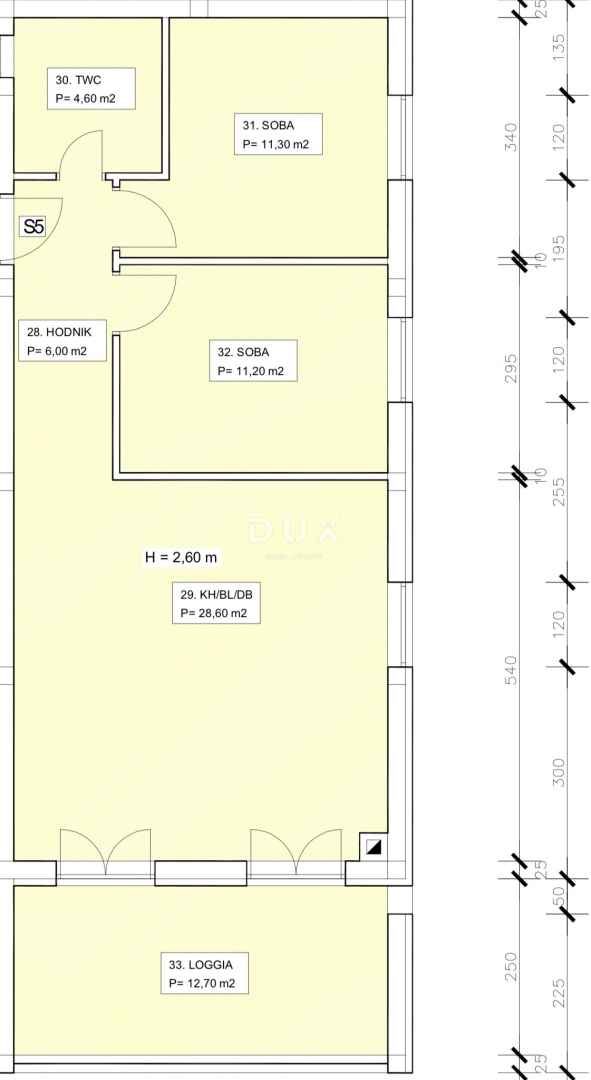 Stanovanje Crvene kuće, Zadar, 78,10m2