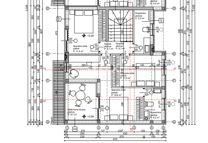 Hiša Vodice, 123,17m2