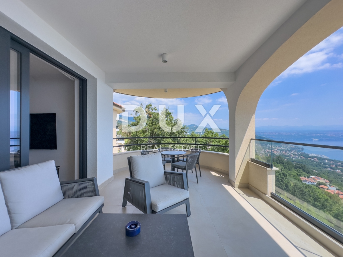OPATIJA, LOVRAN – ekskluzivno stanovanje s panoramskim razgledom in bazenom