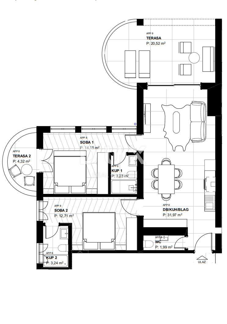 OPATIJA, LOVRAN – ekskluzivno stanovanje s panoramskim razgledom in bazenom