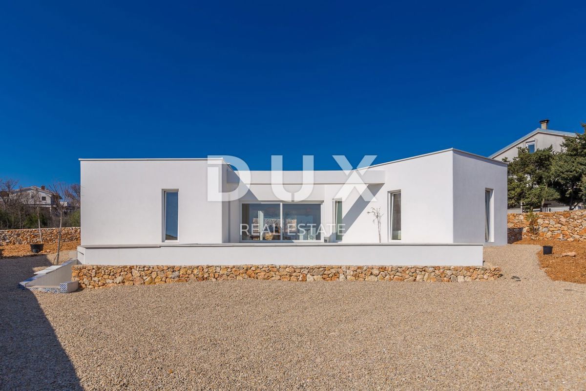 OTOK KRK, LINARDIĆI - Luksuzna moderna enonadstropna hiša z bazenom in pogledom na morje