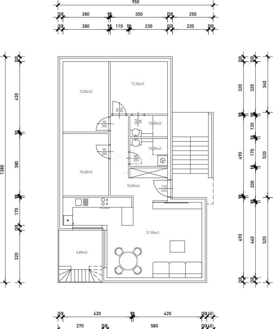 ZADAR, SINJORETOVO - Gradbeno zemljišče z idejnim projektom