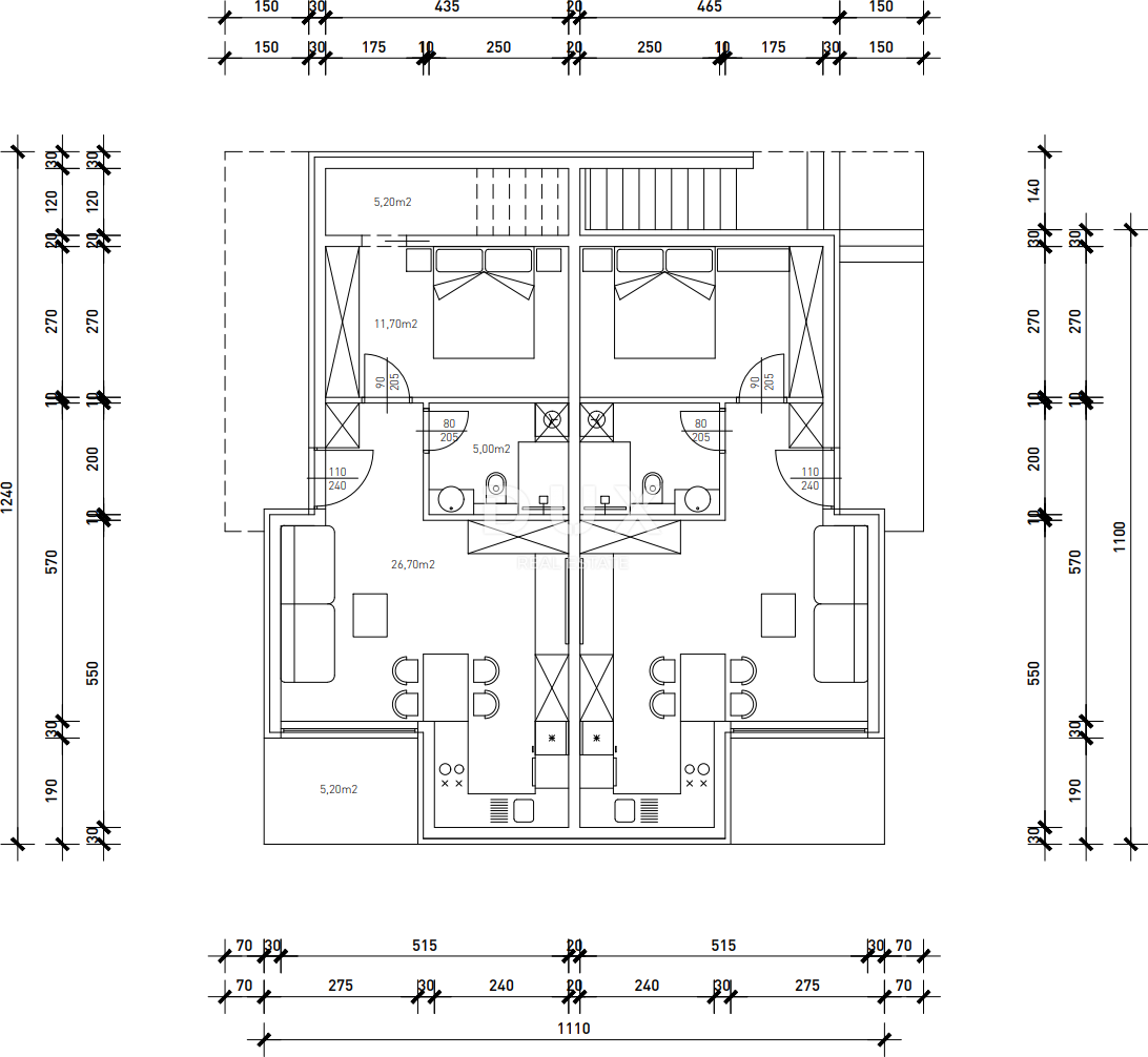 ZADAR, SINJORETOVO - Gradbeno zemljišče z idejnim projektom