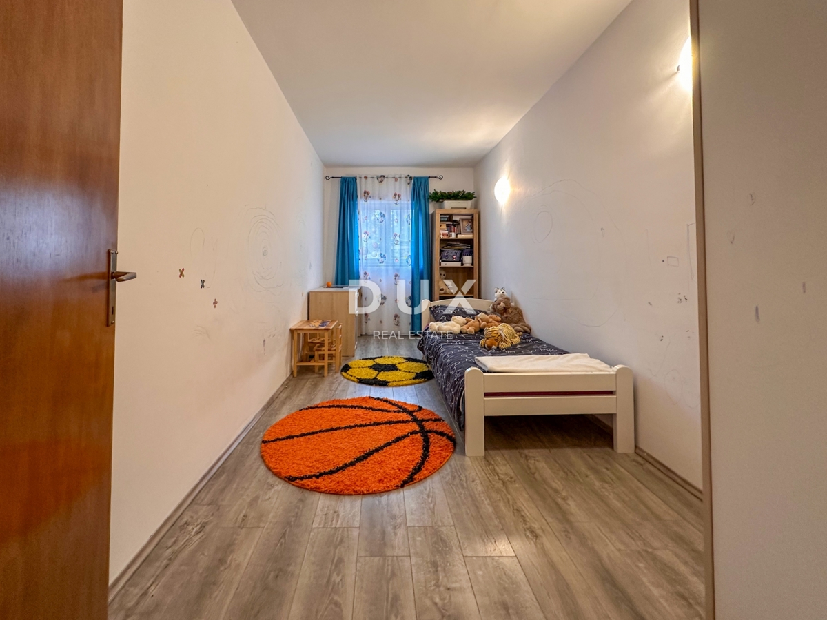 RIJEKA, KUKULJANOVO - opremljeno 3-sobno stanovanje + dnevna soba v pritličju s 356 m2 vrta