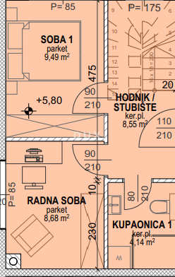 Stanovanje Povljana, 73,40m2