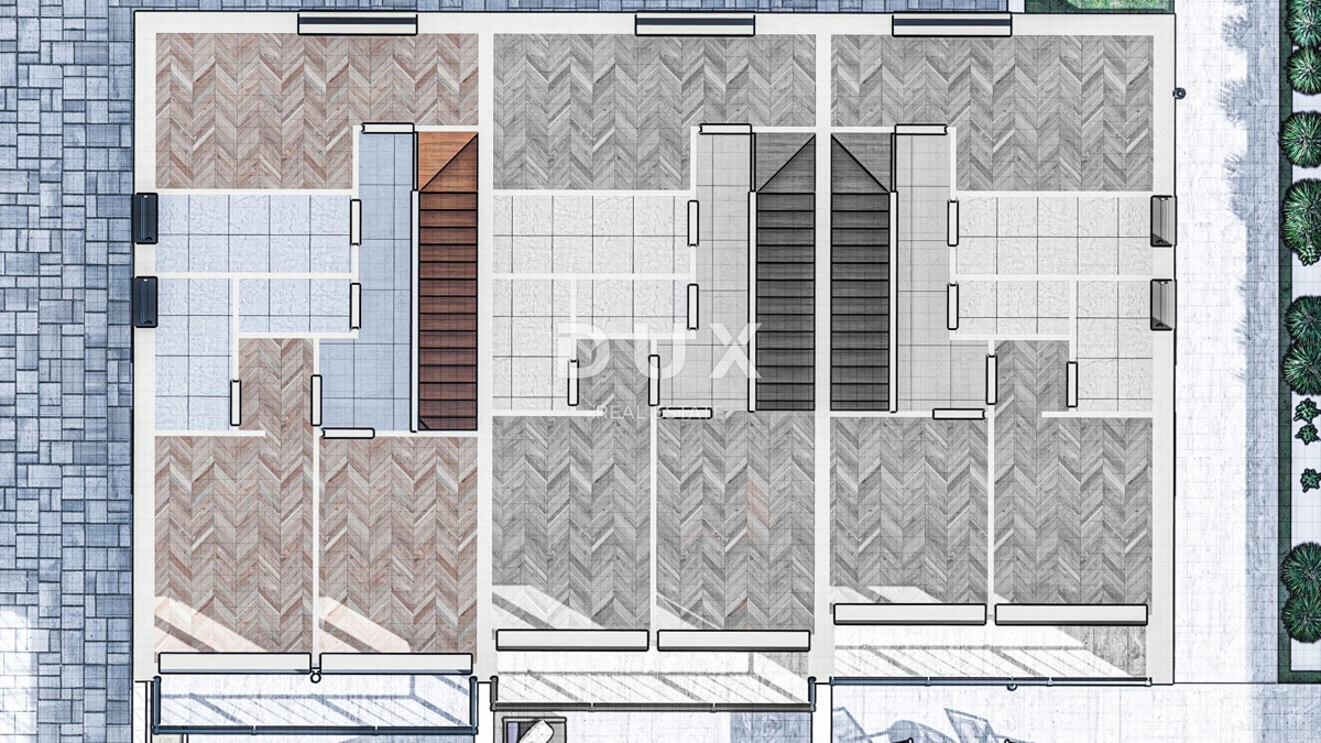 OTOK RAB, BARBAT - Moderna novogradnja - stanovanje 200m od morja z vrtom in dvema parkirnima mestoma