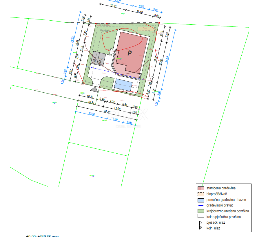 ISTRA, ŽMINJ - Gradbeno zemljišče z dovoljenjem in projektom