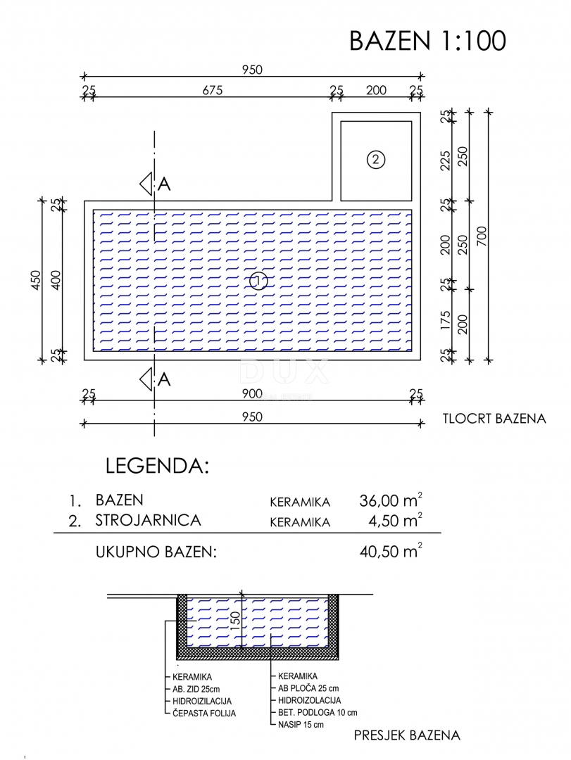 ISTRA, LABIN - Prostorno zemljišče z gradbenim dovoljenjem