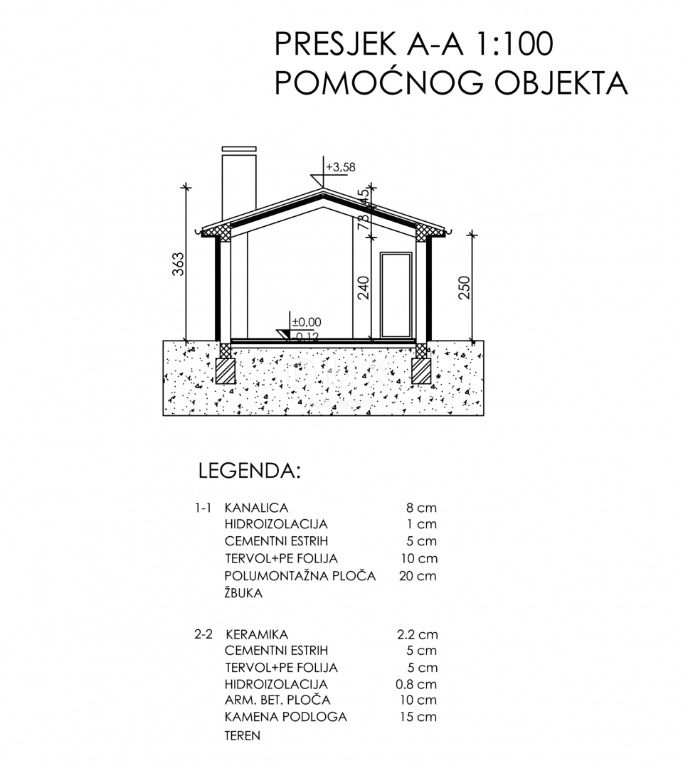 ISTRA, LABIN - Prostorno zemljišče z gradbenim dovoljenjem