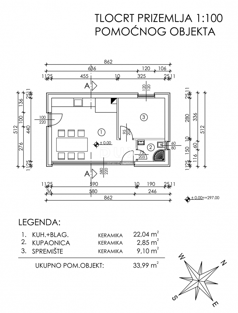 ISTRA, LABIN - Prostorno zemljišče z gradbenim dovoljenjem