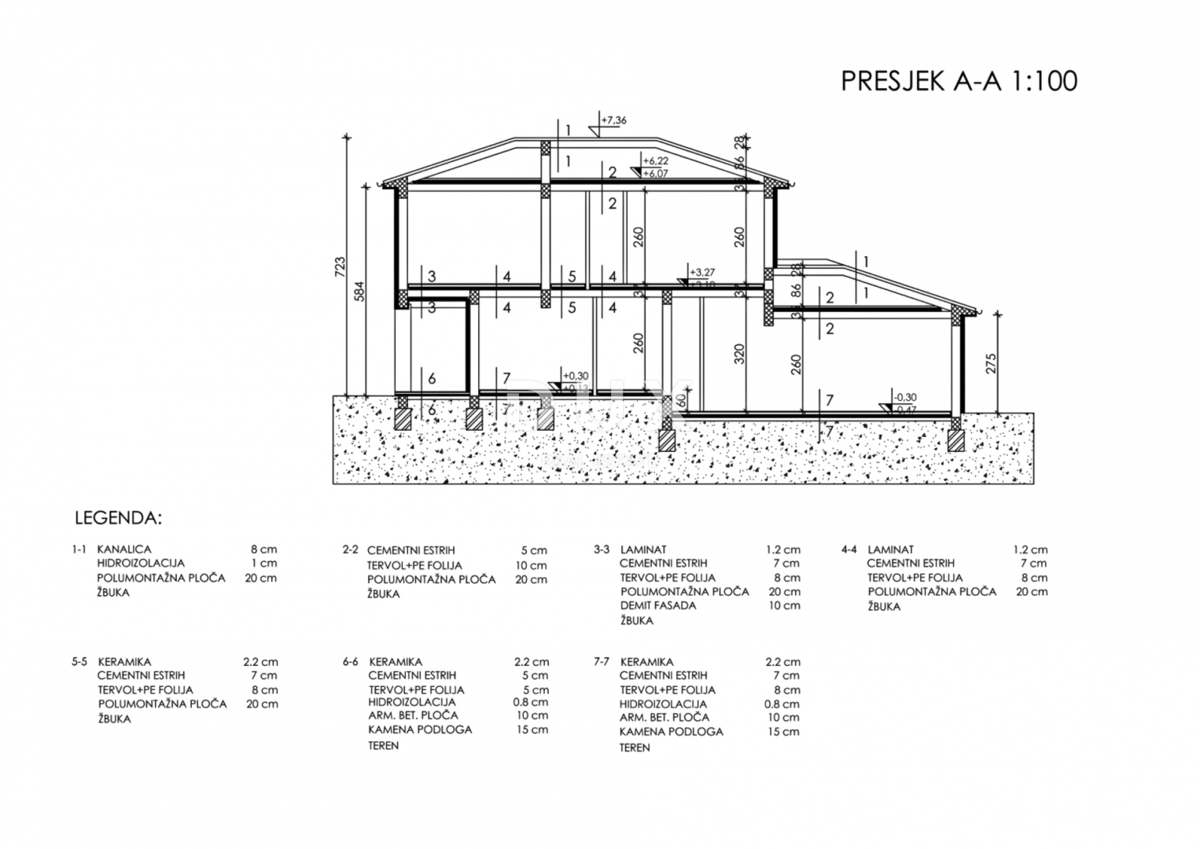 ISTRA, LABIN - Prostorno zemljišče z gradbenim dovoljenjem