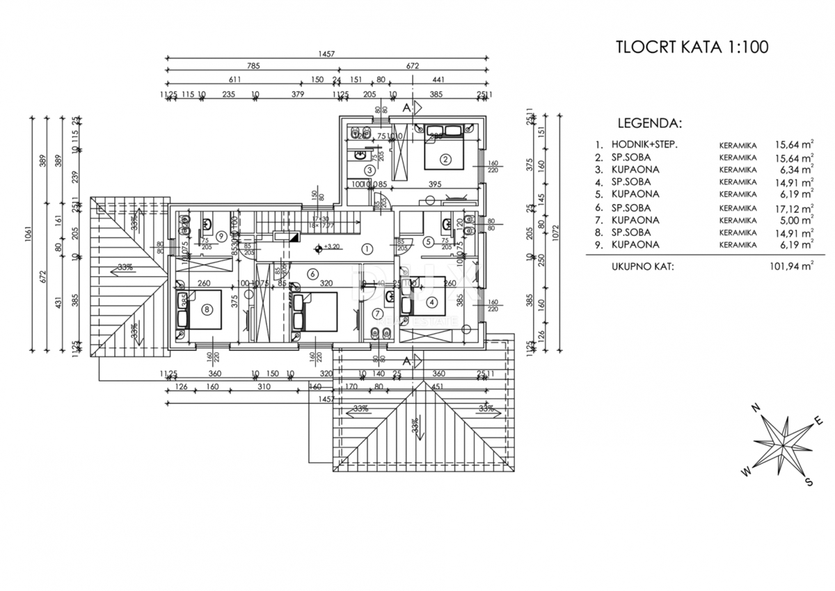 ISTRA, LABIN - Prostorno zemljišče z gradbenim dovoljenjem