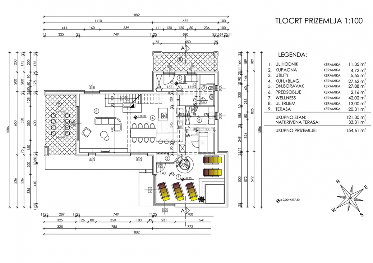 ISTRA, LABIN - Prostorno zemljišče z gradbenim dovoljenjem