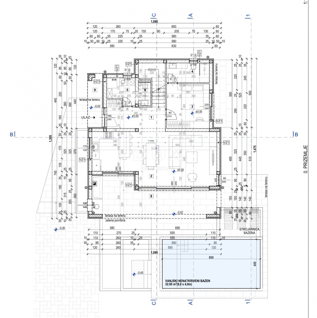 OTOK KRK, MALINSKA (okolica) - Stavbno zemljišče 540 m2, s projektom in plačanimi prispevki