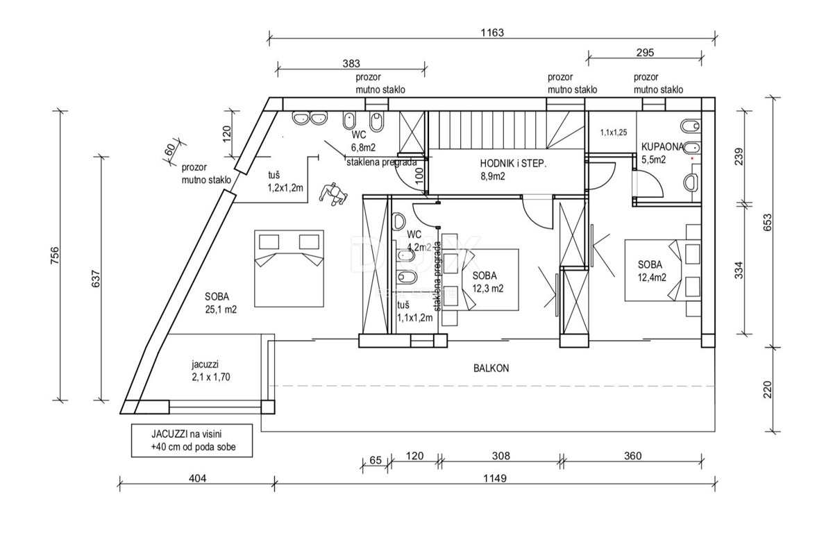 CRIKVENICA, DRAMALJ - starinska hiša s projektom za luksuzno vilo, pogled na morje
