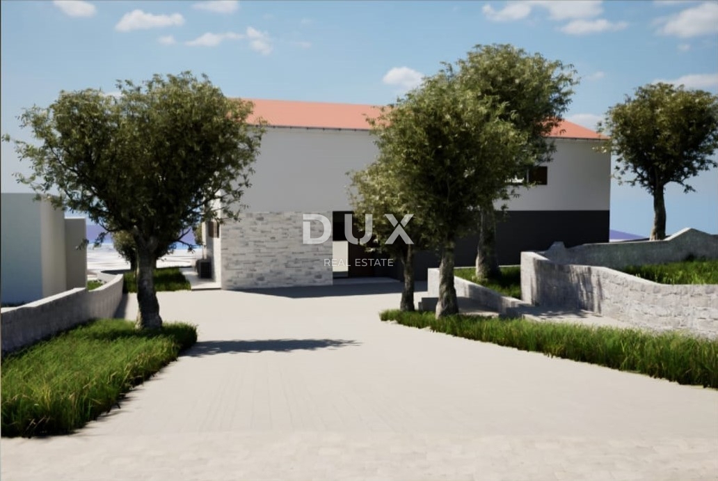 OTOK PAG, LUN - PRILOŽNOST! Zemljišče z gradbenim dovoljenjem za vilo