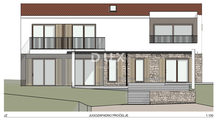 OTOK PAG, LUN - PRILOŽNOST! Zemljišče z gradbenim dovoljenjem za vilo