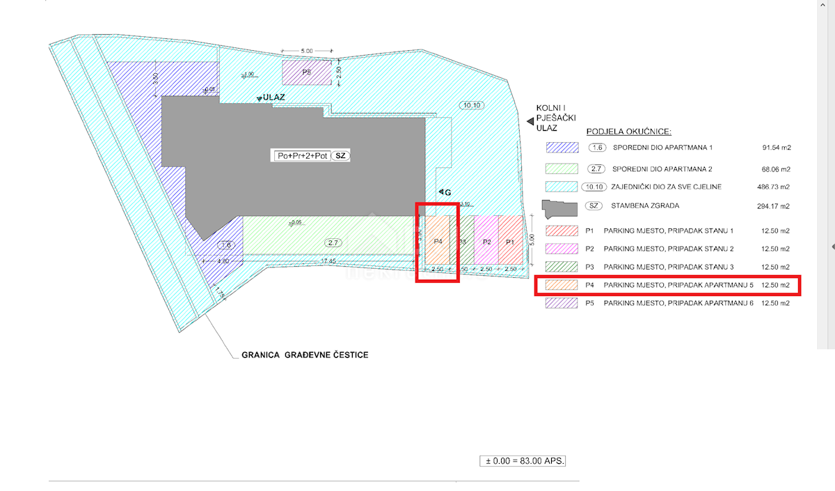 OPATIJA, CENTER - novozgrajeno stanovanje 77,09m2 s panoramskim pogledom na morje - STANOVANJE 5