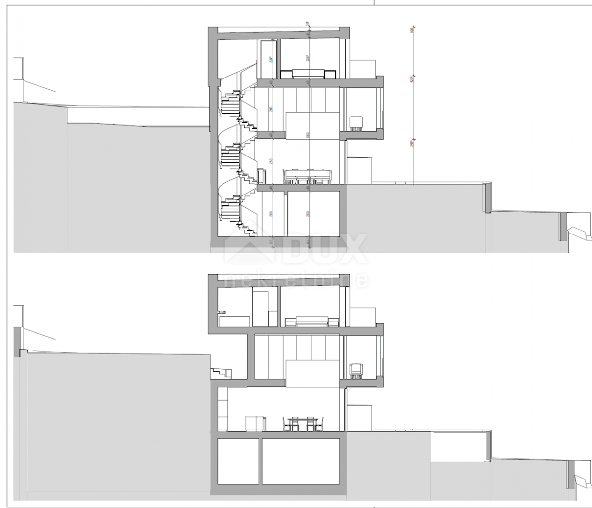 OPATIJA, CENTER - zemljišče za vilo 400m2 nad centrom Opatije z gradbenim dovoljenjem, panoramski pogled na morje