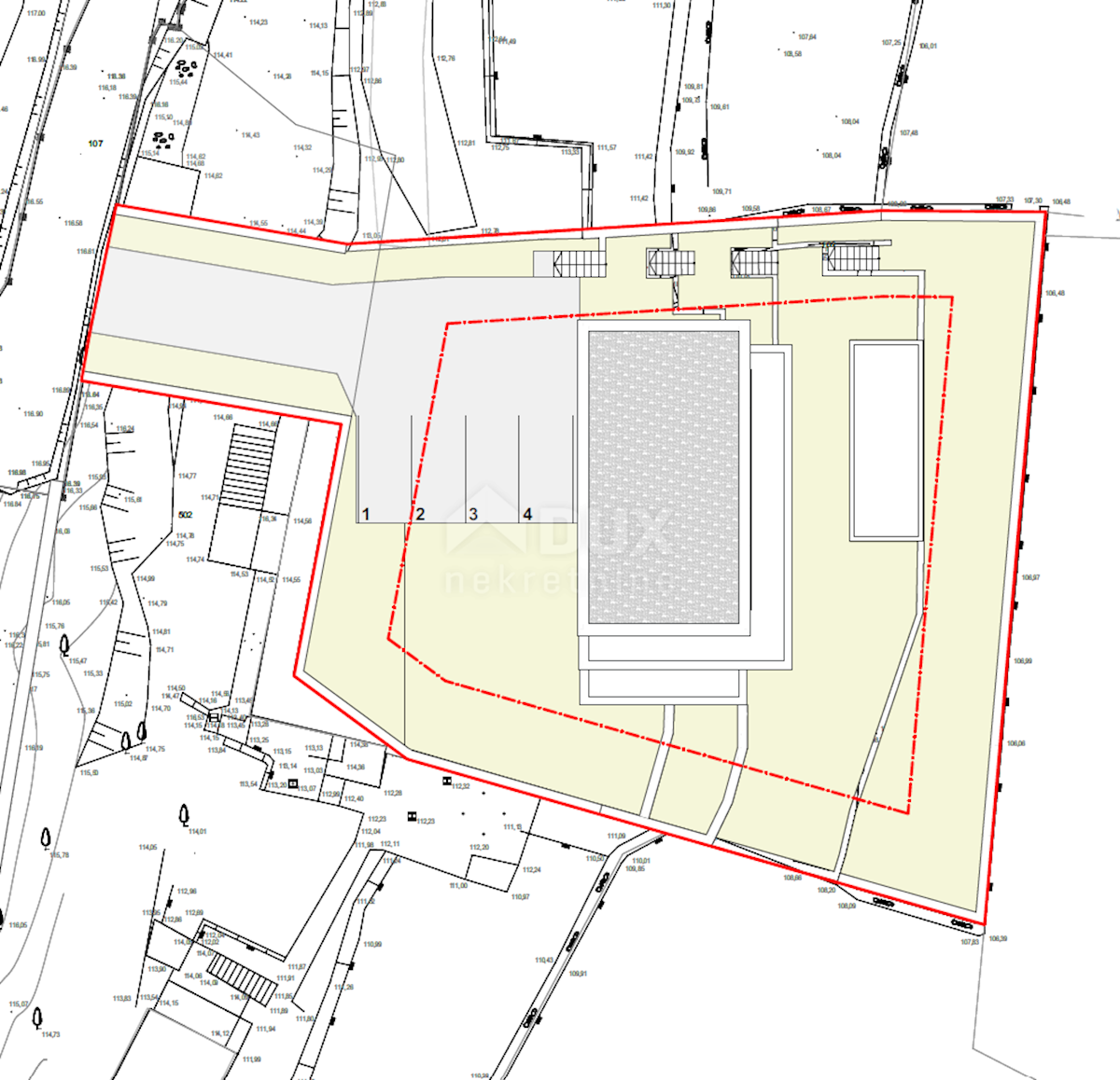 OPATIJA, CENTER - zemljišče za vilo 400m2 nad centrom Opatije z gradbenim dovoljenjem, panoramski pogled na morje