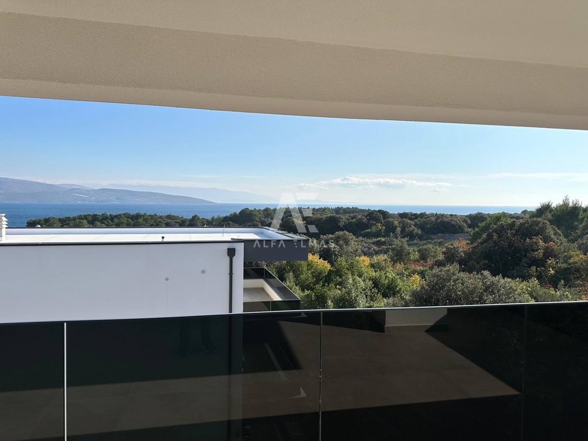 Krk, Mesto, dvoetažni luksuzni apartma s pogledom na morje!! ID 283 