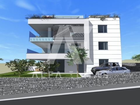 Krk, Mesto, dvoetažni luksuzni apartma s pogledom na morje!! ID 283 