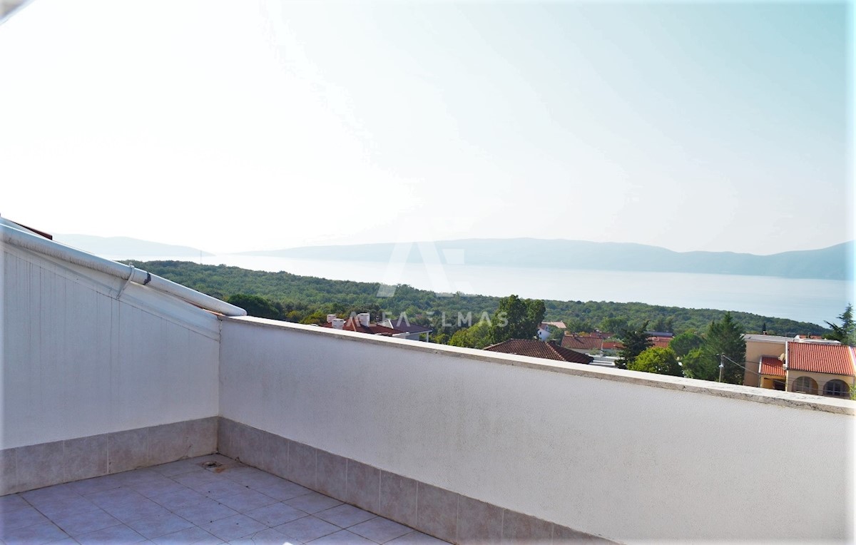 Krk, okolica, apartmajska hiša s pogledom na morje!! ID 355