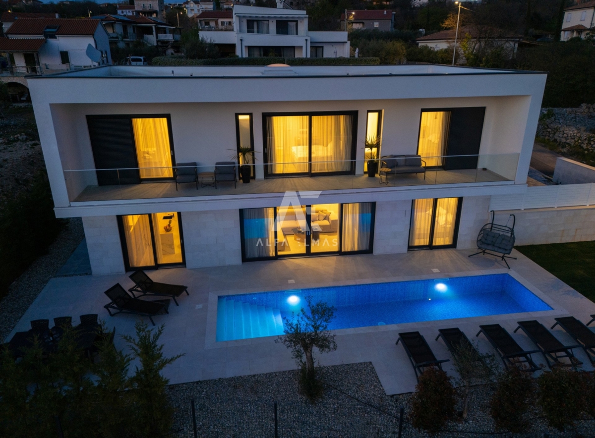 Krk, okolica, luksuzna vila z bazenom na mirni lokaciji!! ID 384