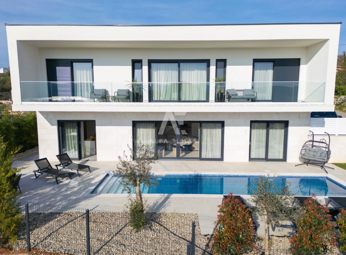 Krk, okolica, luksuzna vila z bazenom na mirni lokaciji!! ID 384