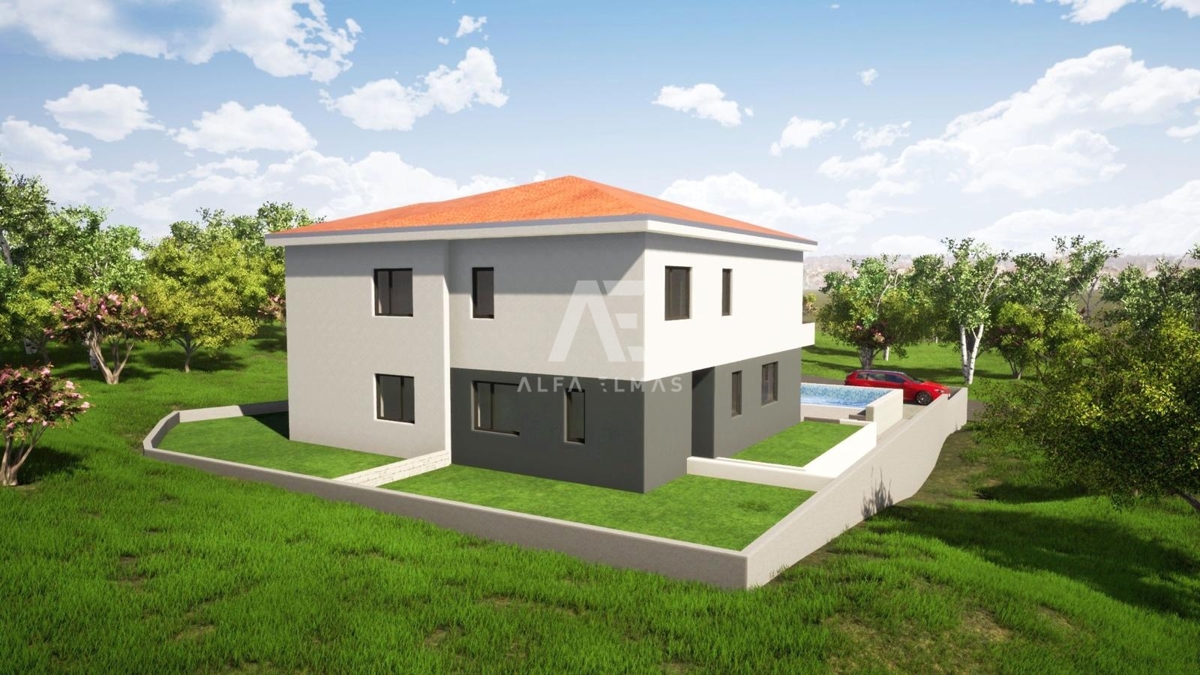 Malinska, dvojdom s bazénom! Kľúč na ruky! ID 654