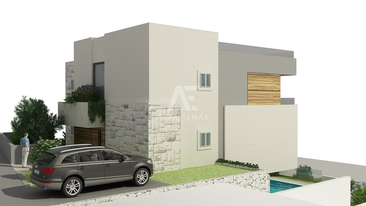 Brač, Selca – redka priložnost: gradbeno zemljišče v prvi vrsti ob morju s pravnomočnim dovoljenjem ID 565