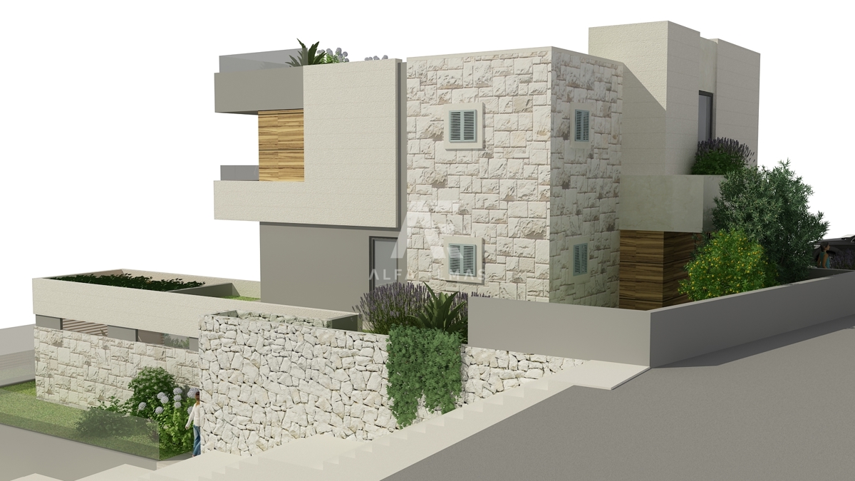 Brač, Selca – redka priložnost: gradbeno zemljišče v prvi vrsti ob morju s pravnomočnim dovoljenjem ID 565