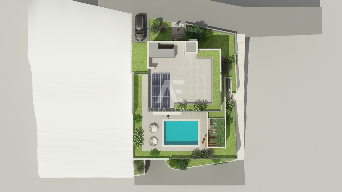 Brač, Selca – redka priložnost: gradbeno zemljišče v prvi vrsti ob morju s pravnomočnim dovoljenjem ID 565