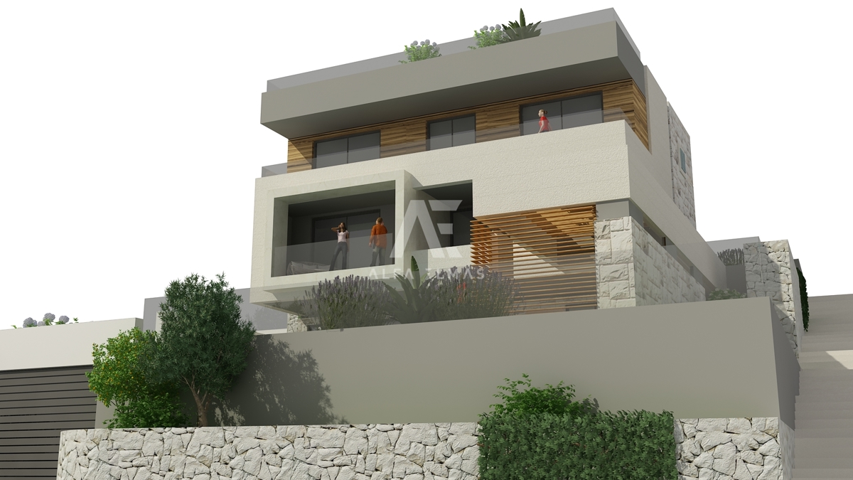 Brač, Selca – redka priložnost: gradbeno zemljišče v prvi vrsti ob morju s pravnomočnim dovoljenjem ID 565