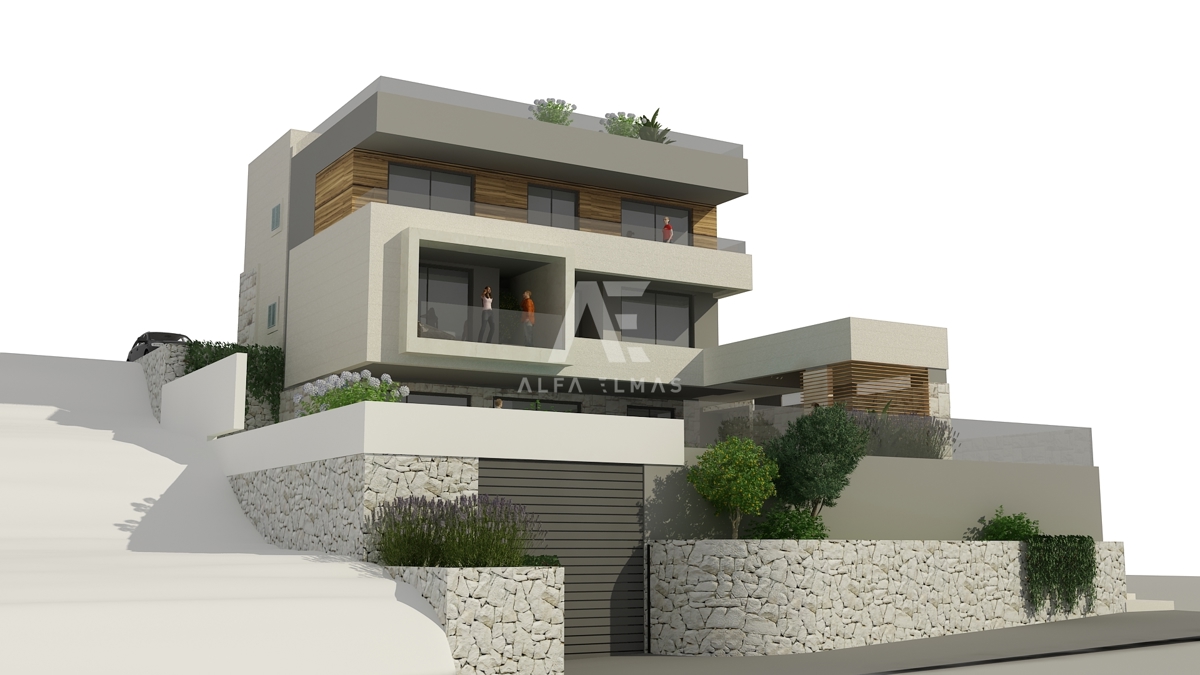 Brač, Selca – redka priložnost: gradbeno zemljišče v prvi vrsti ob morju s pravnomočnim dovoljenjem ID 565