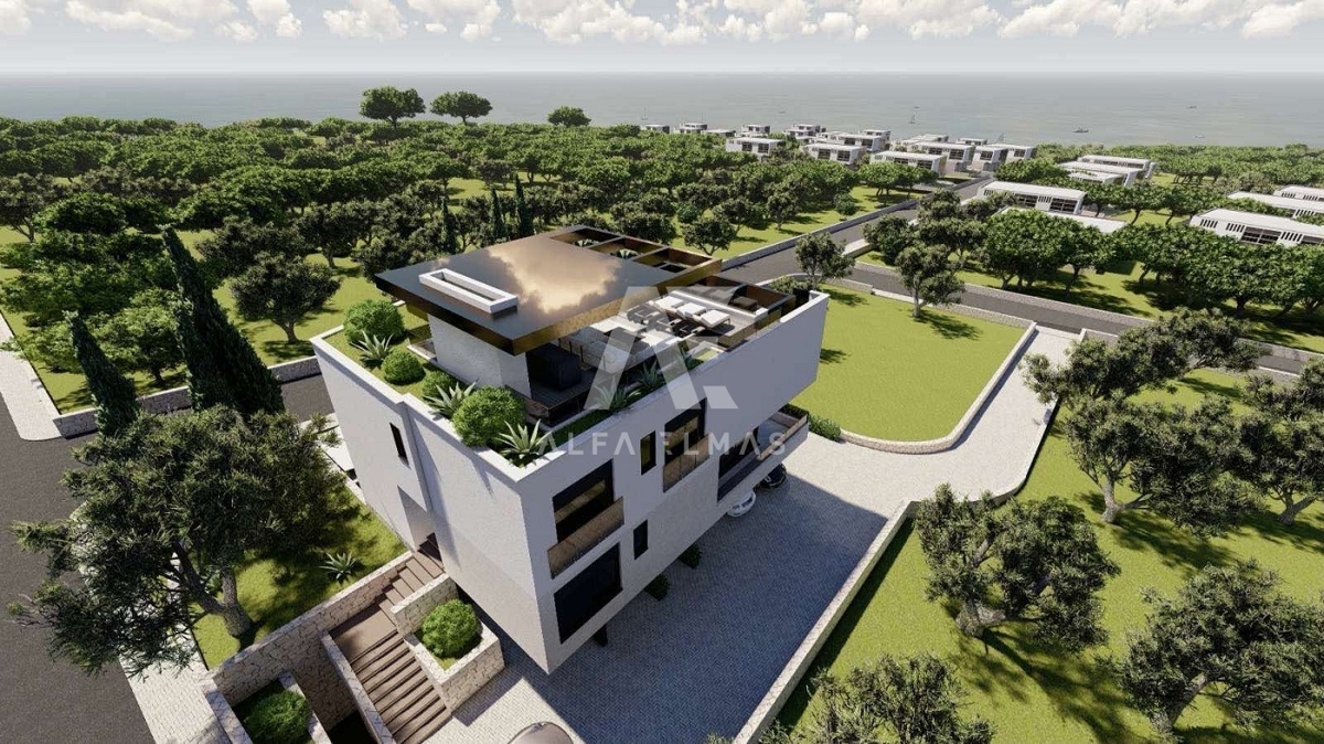 Krk, luksuzni penthouse z bazenom in čudovitim pogledom na morje!! ID 319