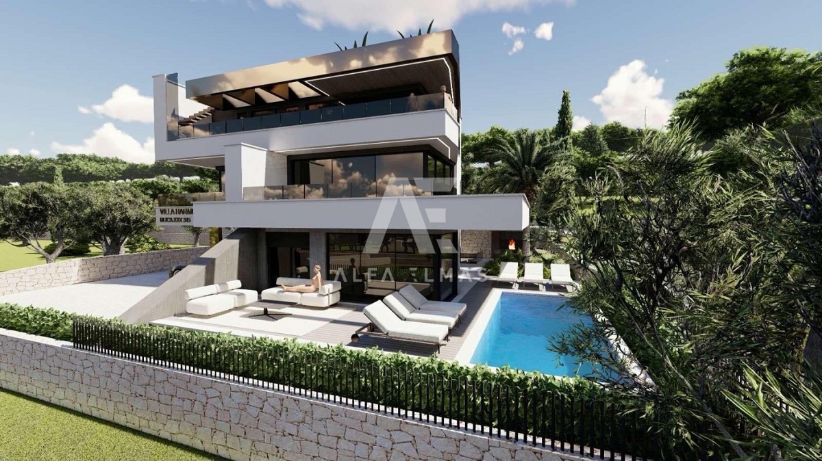 Krk, luksuzni penthouse z bazenom in čudovitim pogledom na morje!! ID 319