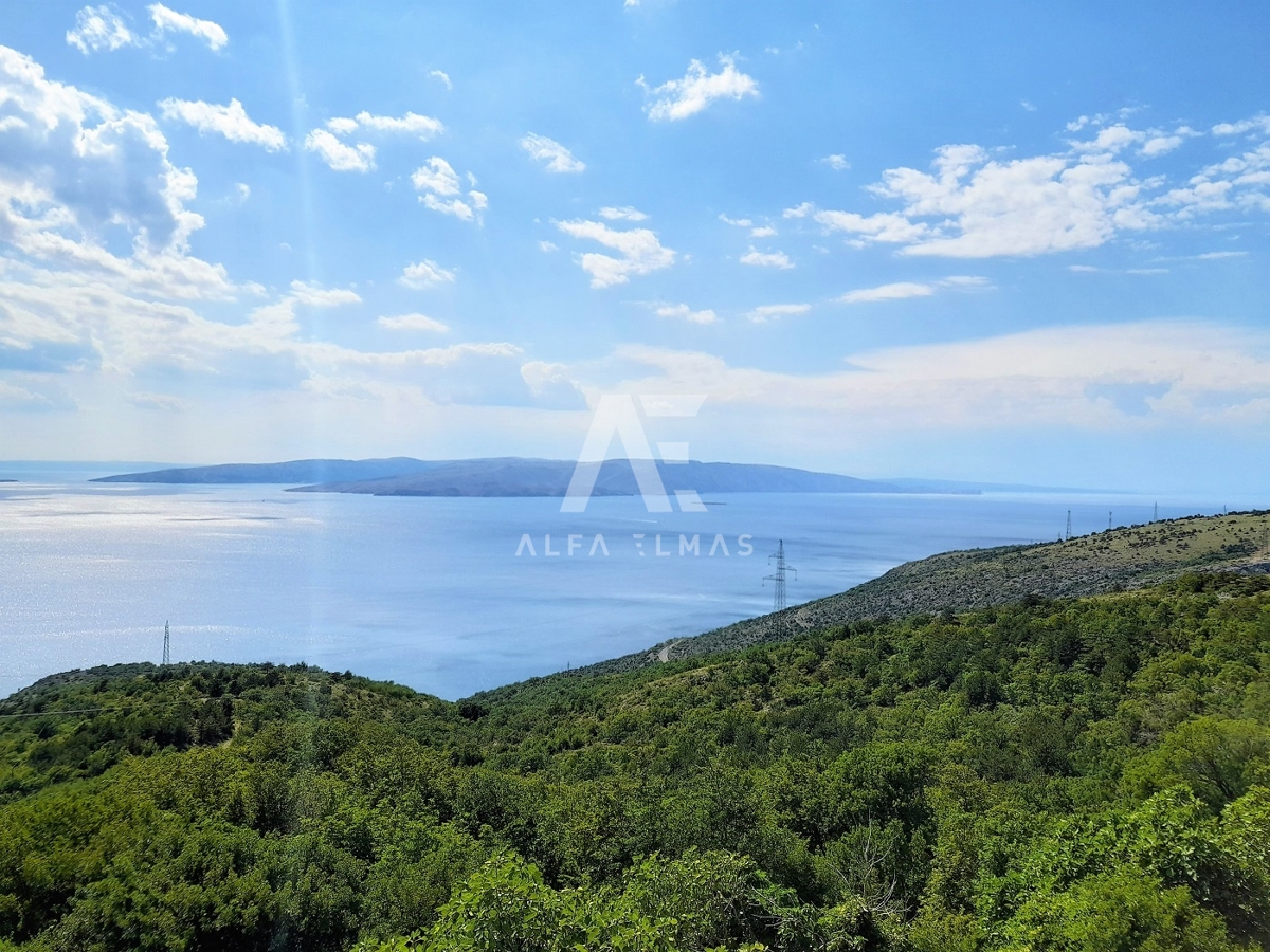 Senj, okolica, zazidljivo zemljišče s panoramskim pogledom na Kvarner!! ID 437