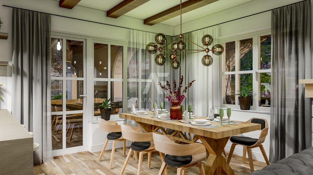 Rustikalna mediteranska vila z bazenom in pogledom na morje - ID 534