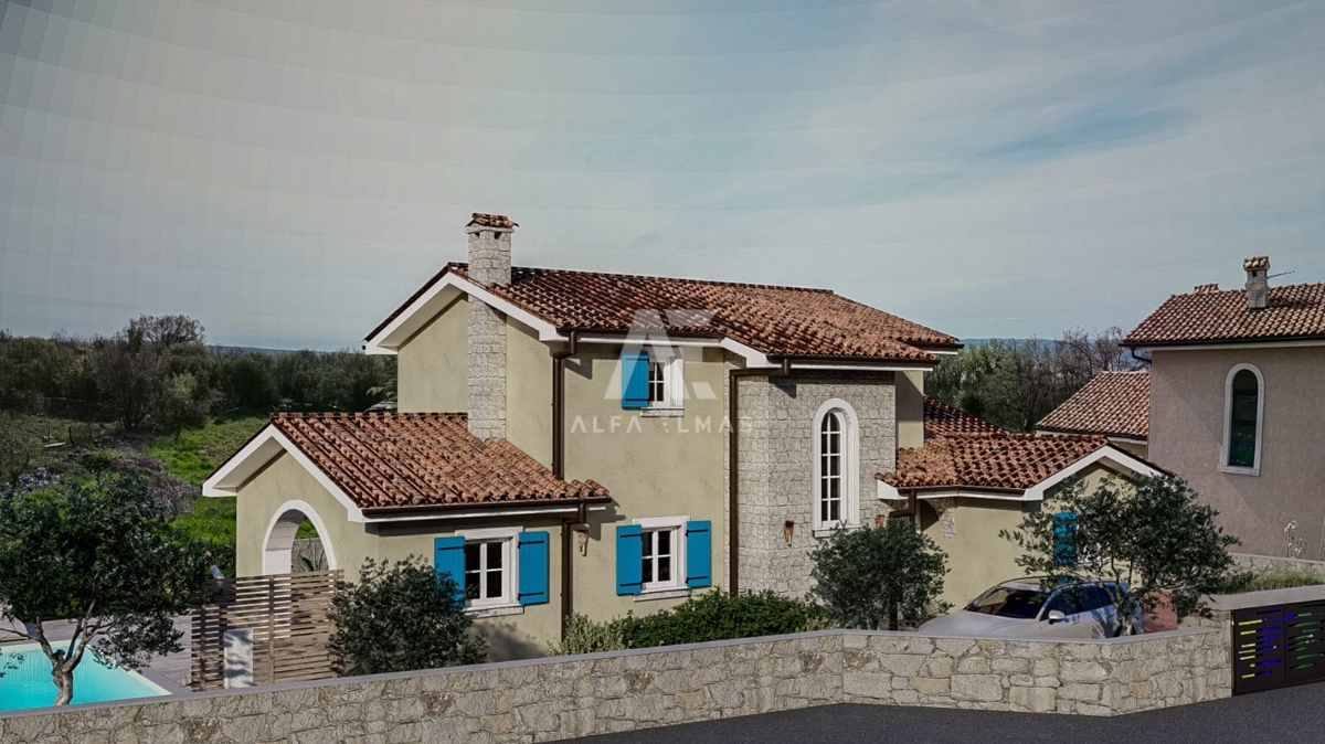 Rustikalna mediteranska vila z bazenom in pogledom na morje - ID 534
