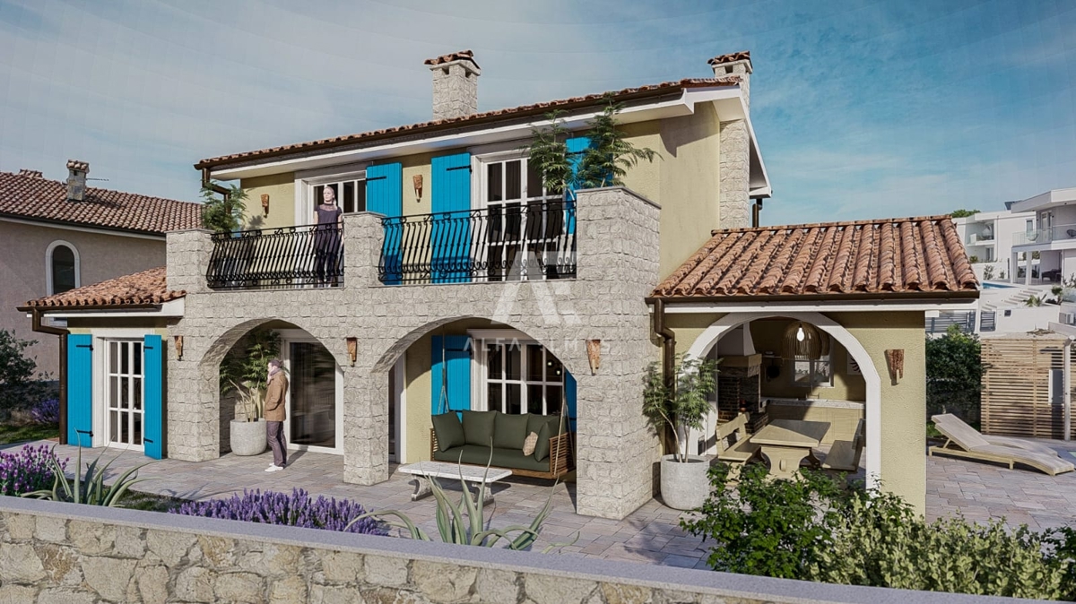 Rustikalna mediteranska vila z bazenom in pogledom na morje - ID 534