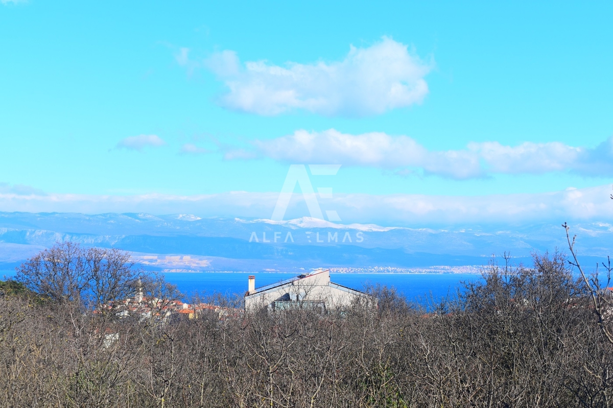 Vrbnik, novogradnja, samostojna hiša s pogledom na morje! ID 391