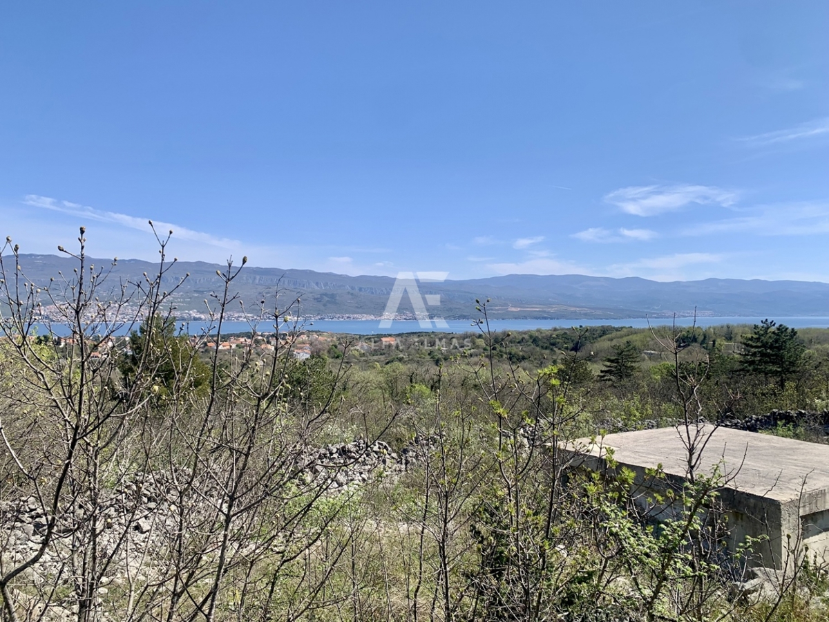 Otok Krk, Šilo, okolica – Gradbeno zemljišče s pogledom na morje! ID 646