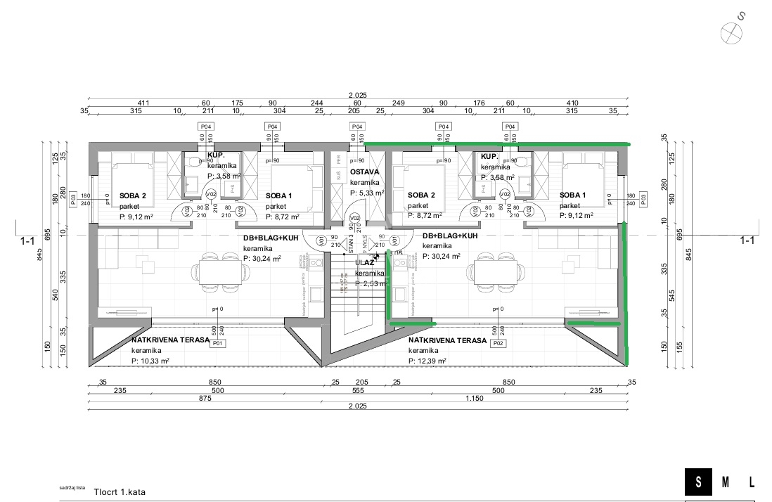Apartment of 60.47 m² on the first floor of a villa near Baška - ID 586