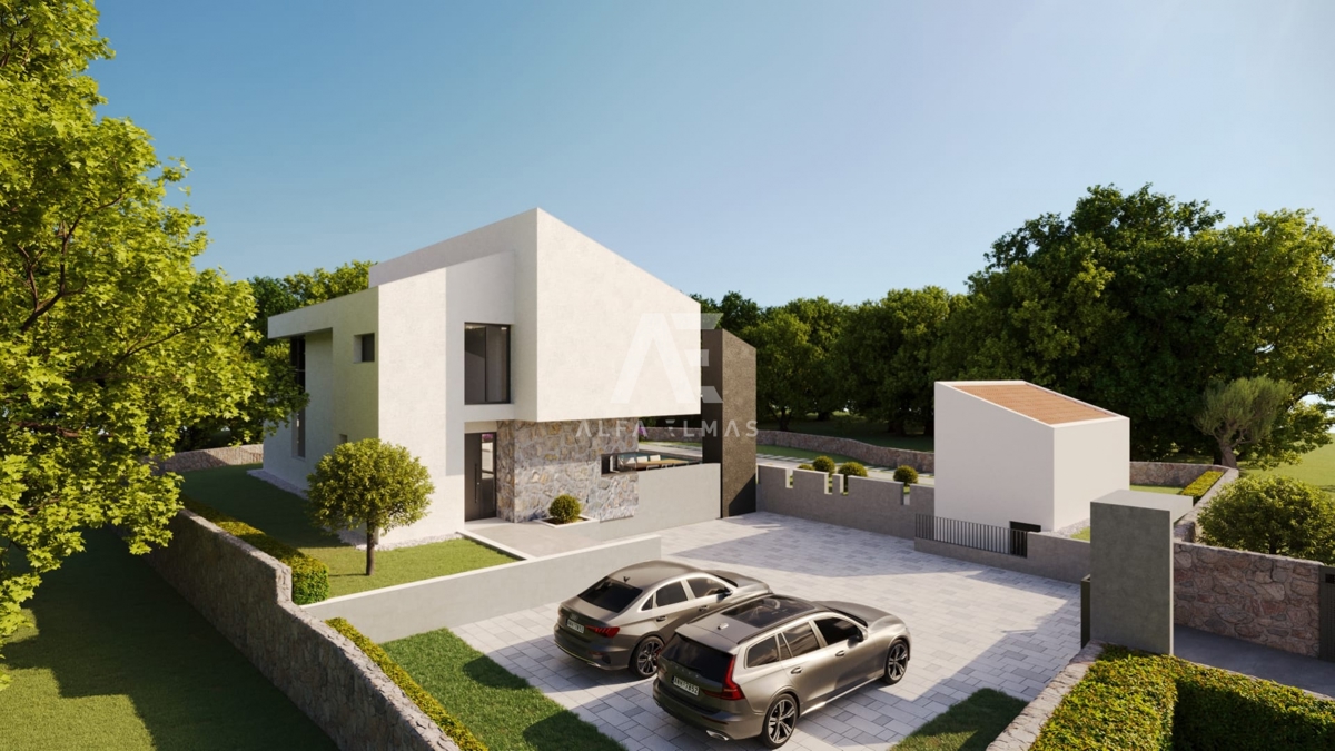 Malinska, okolica, novogradnja, mediteranska vila z ogrevanim bazenom!! ID 473