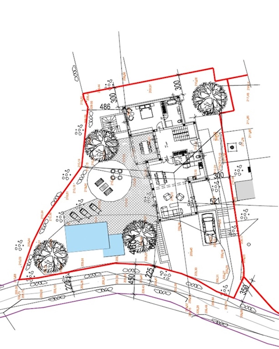 Dobrinj, okolica, gradbeno zemljišče s projektom na mirni lokaciji!! ID 492