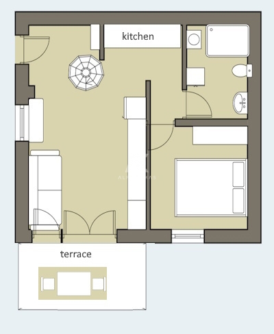 Krk, okolica, dvoetažni apartma na mirni lokaciji! ID 594