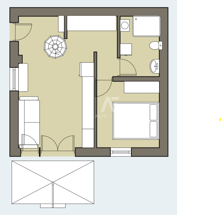 Krk, okolica, dvoetažni apartma na mirni lokaciji! ID 594